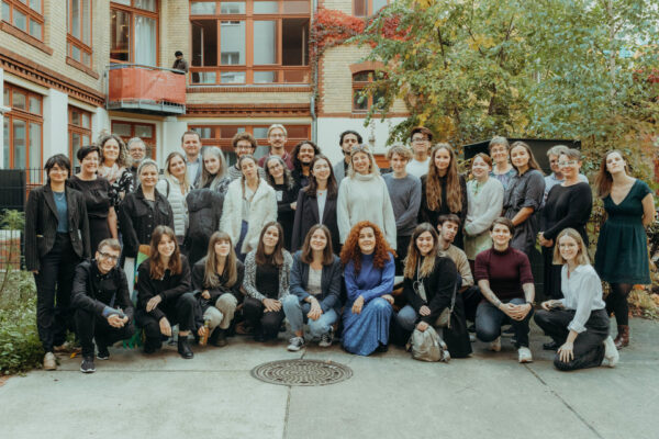 This image shows an outdoor group photo of the participants of the Newsreel2 project.